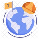 Flat World Labour Day Icon