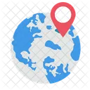 World Map Pin Icon