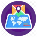 World Location Paper Map World Map Icône