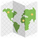 World Map Zigzag Icon