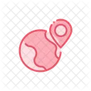 World Map Global Map Global Location Icon