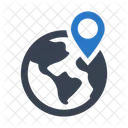 World Map Pin Icon