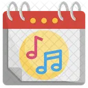 World Music Day Music Day Calender Icon