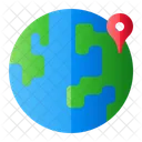World Pin Location Icon