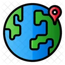 World Pin Location Icon