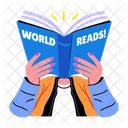 World Read Book Reading Study Icon