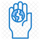 World Safe Hand Earthday Icon