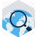 World Search Magnifier Icon