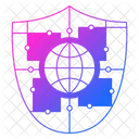 World Shield Cyber Icon