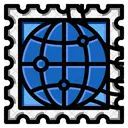 World Stamp Rectangle Icon