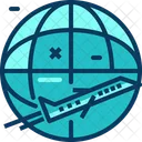 Travel Blue Airplane Icon