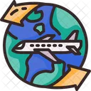 Airplane Global Travel Icon