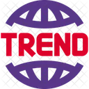 World Trend Global Trend Globe Icon