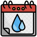 World Water Day Water Calendar Water Drop Raindrop Icon