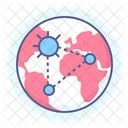 Button World Data Coronavirus Spreading Globe Icon