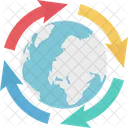 전세계 전세계 글로벌 커뮤니케이션 아이콘
