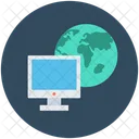 Worldwide Monitor Globe Icon