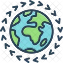 Worldwide Map Earth Icon