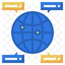 Worldwide Message Social Network Icon