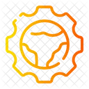 Worldwide Gear Earth Grid Icon