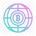 Crypto Bitcoin World Cryptocurrency Network Icon