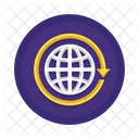 Worldwide Coverage Global Network Connection Icon