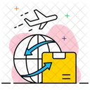 Worldwide Delivery Air Freight International Delivery Icon