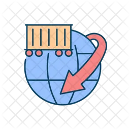 Worldwide freight container shipping business  Icon