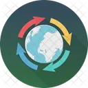Worldwide Around The World Global Communication Icon