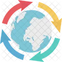Worldwide Around The World Global Communication Icon