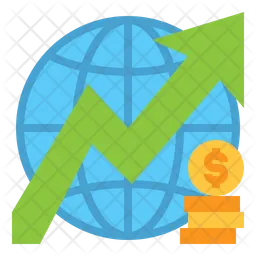 Worldwide Increase Money  Icon