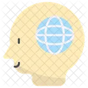 Worldwide Brain Think Icon