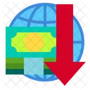 Global Down Arrow Currency Icon