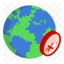 Global Worldwide Smoking Restruction Icon