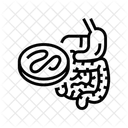 Worm Digestive System Icon