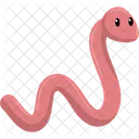 Worm Pink Simple Icon