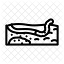 Worms Escaping From Icon