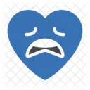Worried Face Heart Icon