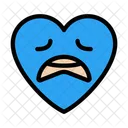 Worried Face Heart Icon