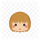 Girl Emoji Worried Icon