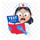 Worried Nurse Test Student Icon