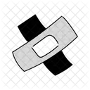Half Tone Wound Plaster Illustration Wound Plaster Medical 아이콘
