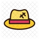 Woven Straw Hat Straw Craft Headwear Icon