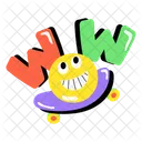 Wow Emoji Happy Emoji Wow Word Icon