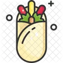Wrap Tacos Fast Food Icon