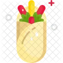 Wrap Tacos Fast Food Icon