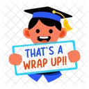 Wrap Up Graduated Student Icon