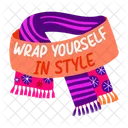 Wrap Yourself Scarf Muffler Icon