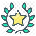 Wreath Star Laurel Wreath Icon