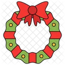 Wreath Ribbon Decoration Icon